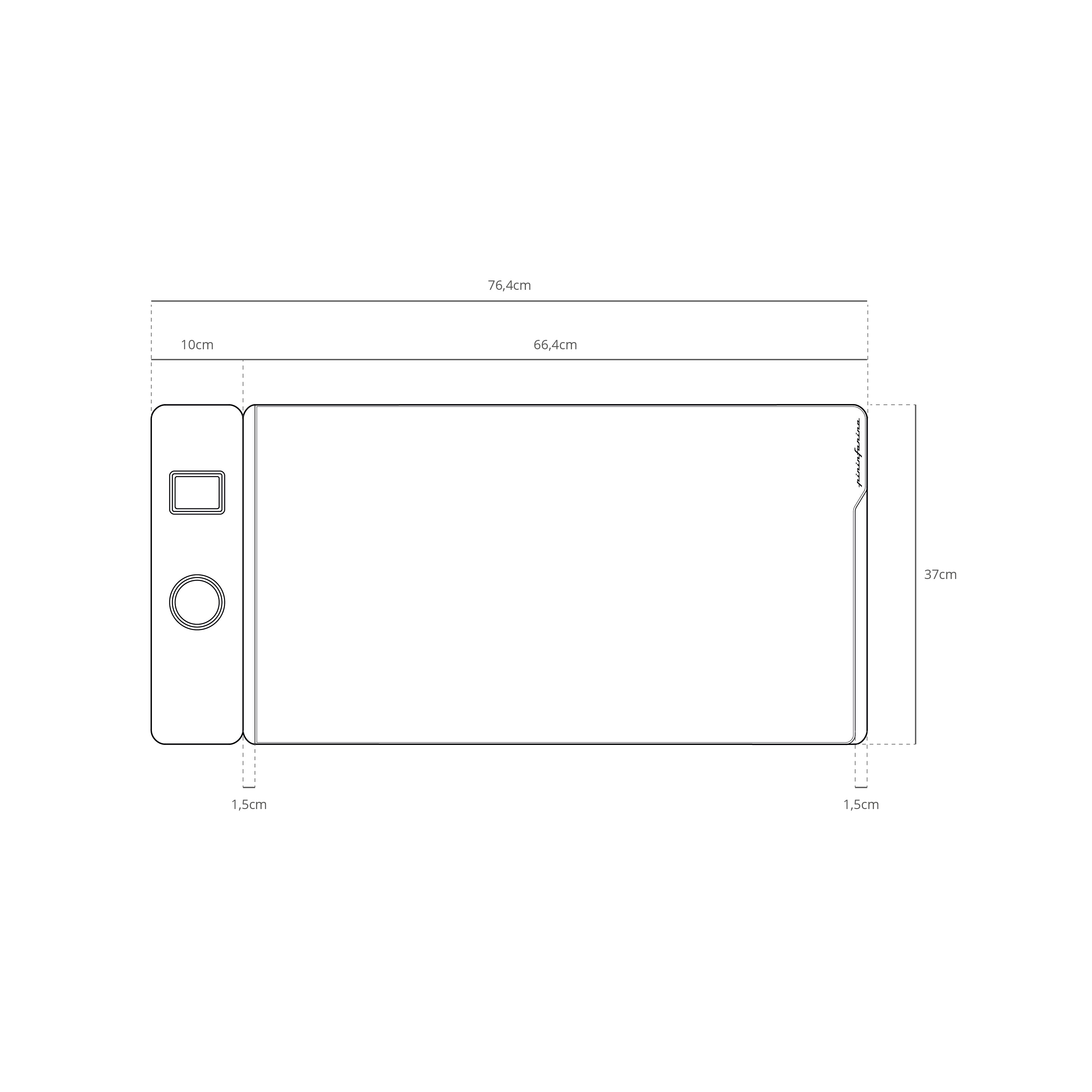 Pininfarina DeskPro with Wireless Charging – Multifunctional Desk Pad