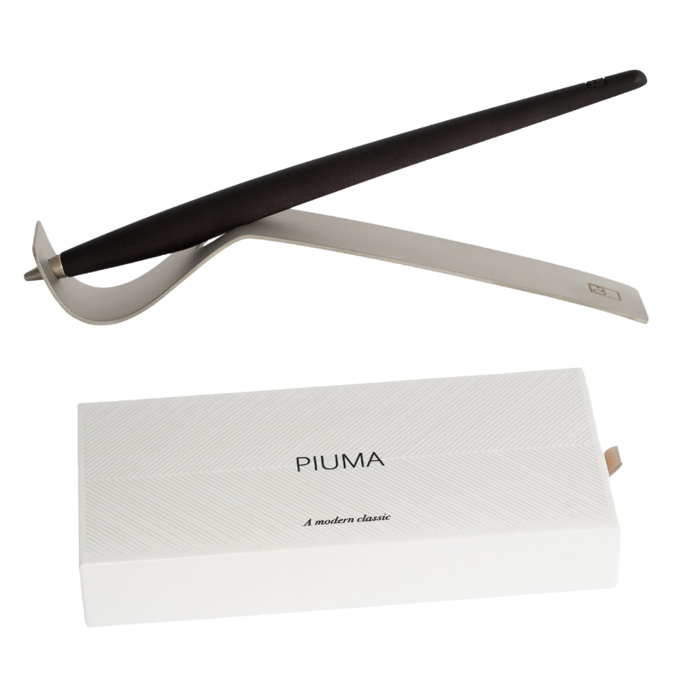 Forever Piuma A Modern Classic – Maple Wood Stylus with Ballpoint Stylus and Brushed Steel Base