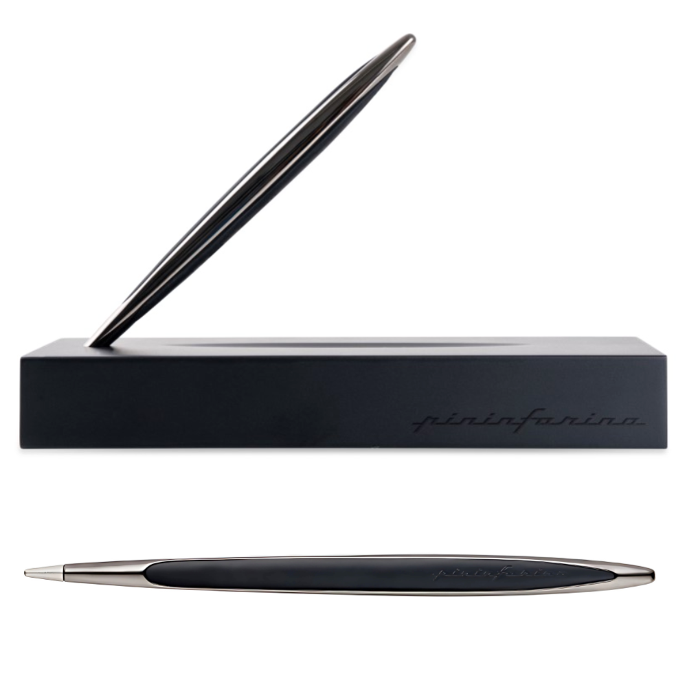 Pininfarina Cambiano Black Edition – Ballpoint with Solid Wood Base