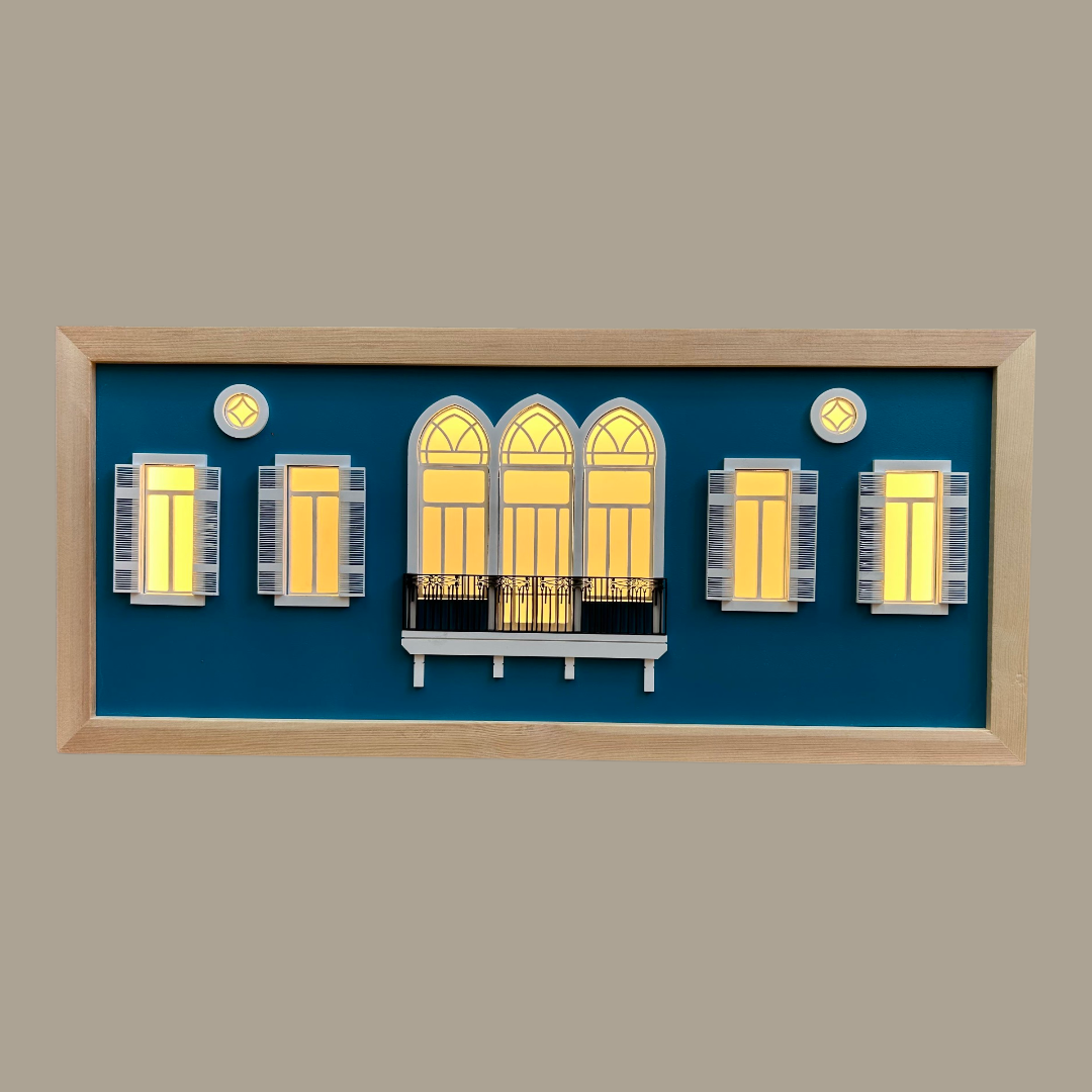MB - Light Box Triple Arches + 4 Windows
