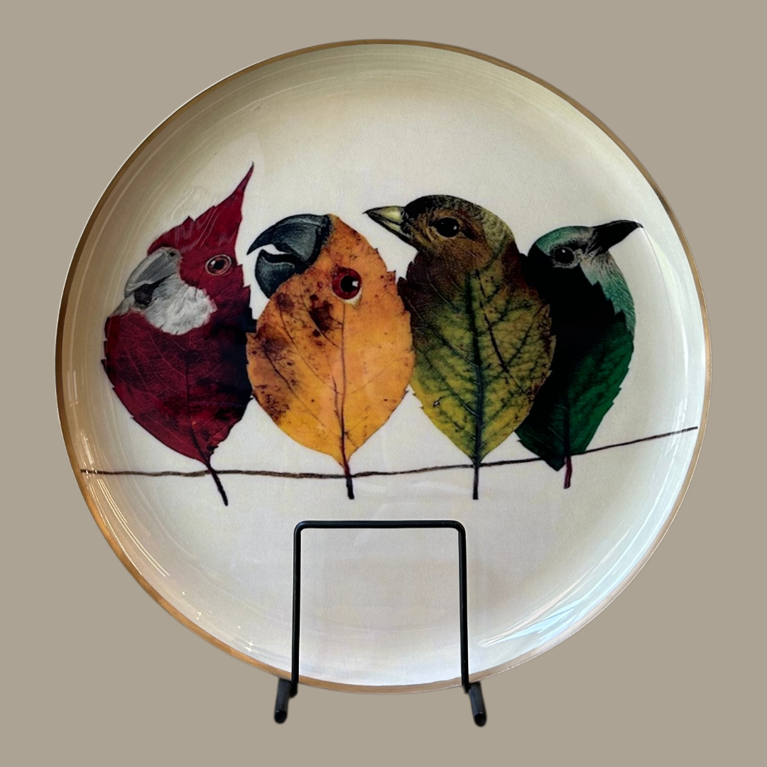 Birds Enamel Tray