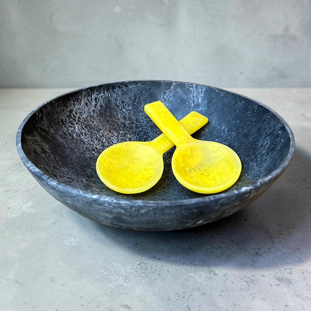 Resin Yellow Spoon Set