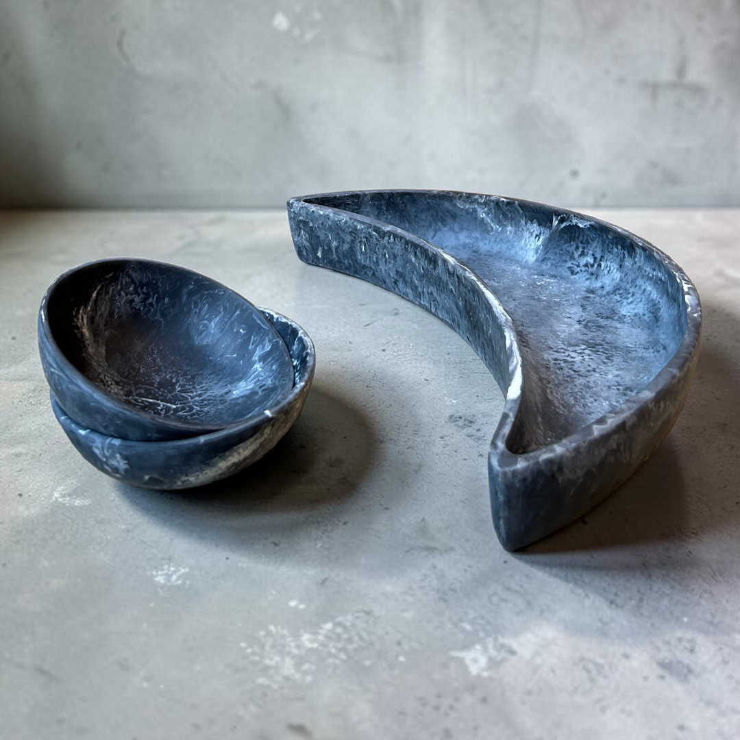 Moon Resin Bowl Grey