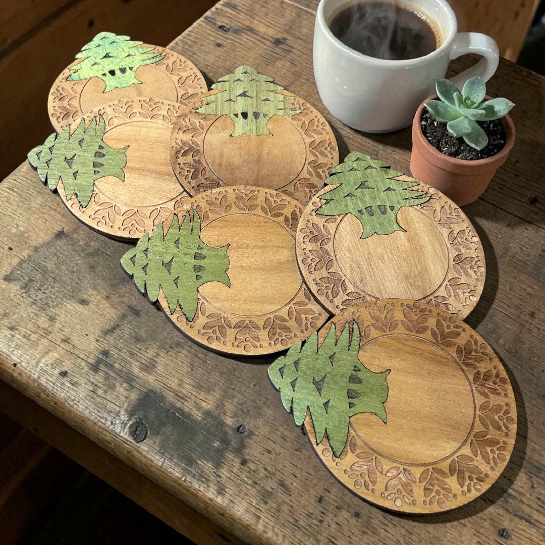 Lebanese Coaster Set - Cedars
