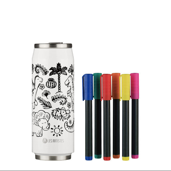 Les Artistes Paris - Insulated Can - Creative Color Set Dino 500ml