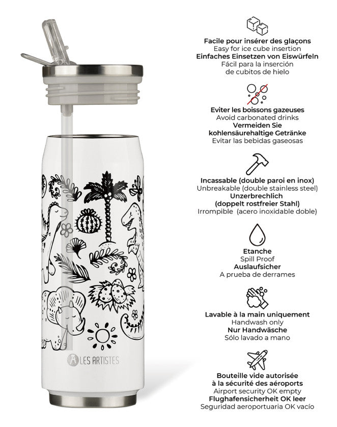 Les Artistes Paris - Insulated Can - Creative Color Set Dino 500ml