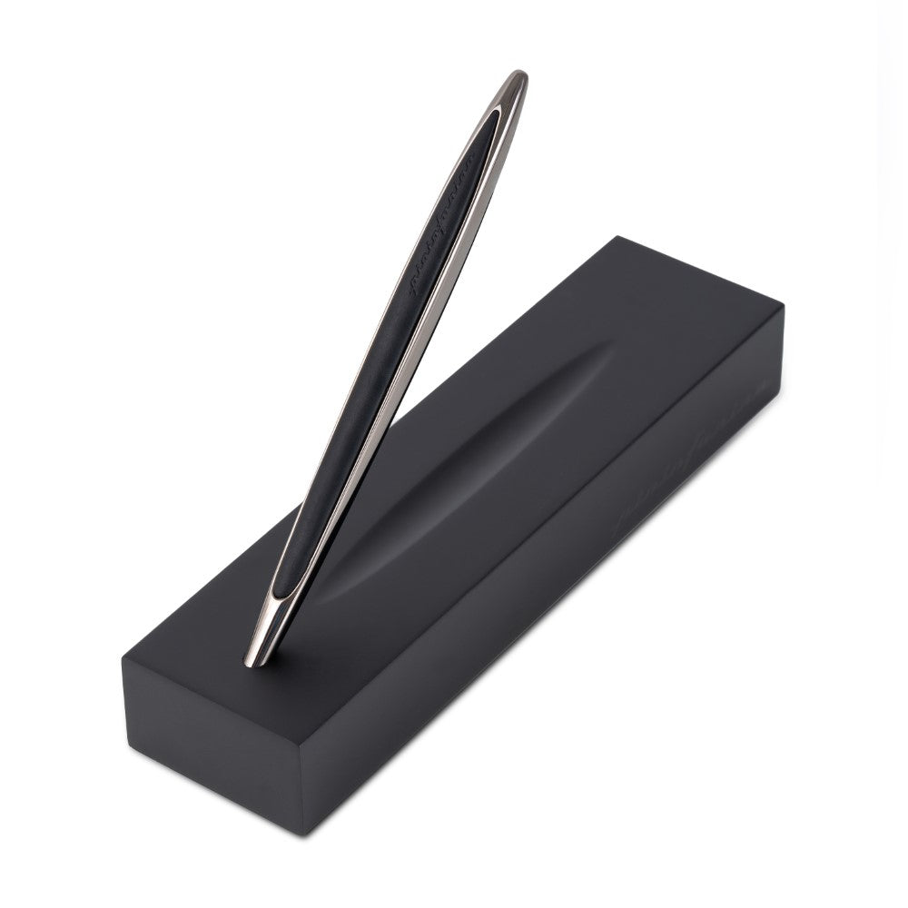 Pininfarina Cambiano Black Edition – Ballpoint with Solid Wood Base