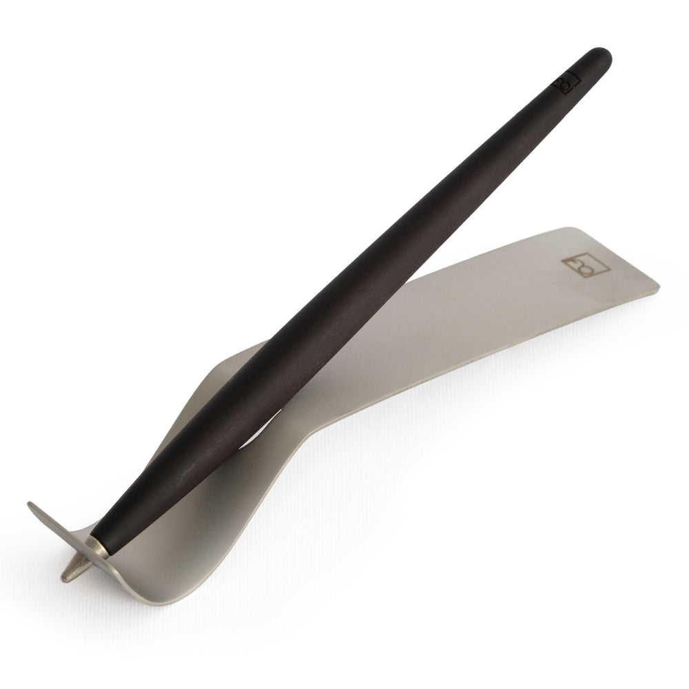 Forever Piuma A Modern Classic – Maple Wood Stylus with Ballpoint Stylus and Brushed Steel Base