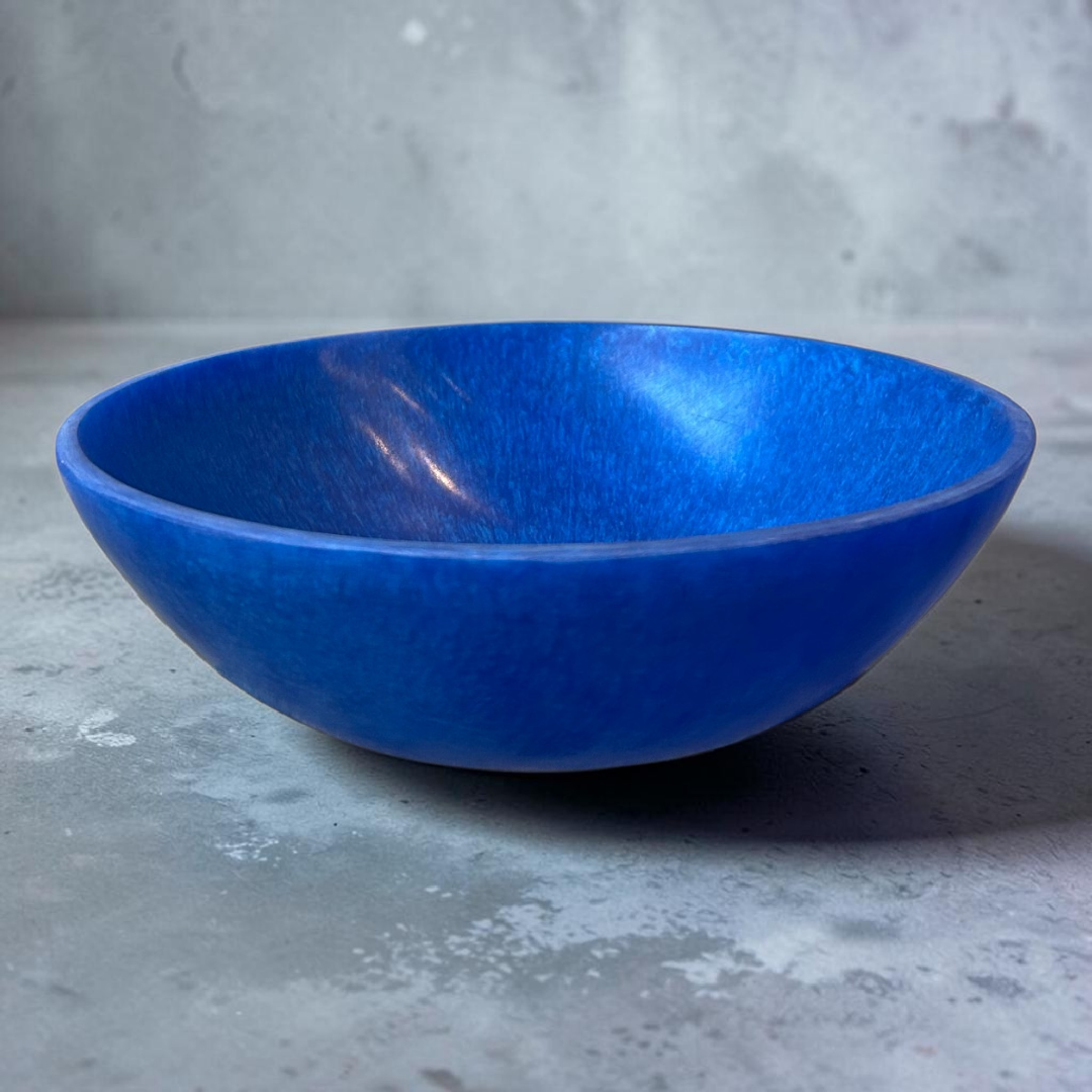 Dark Blue Medium Resin Salad Bowl