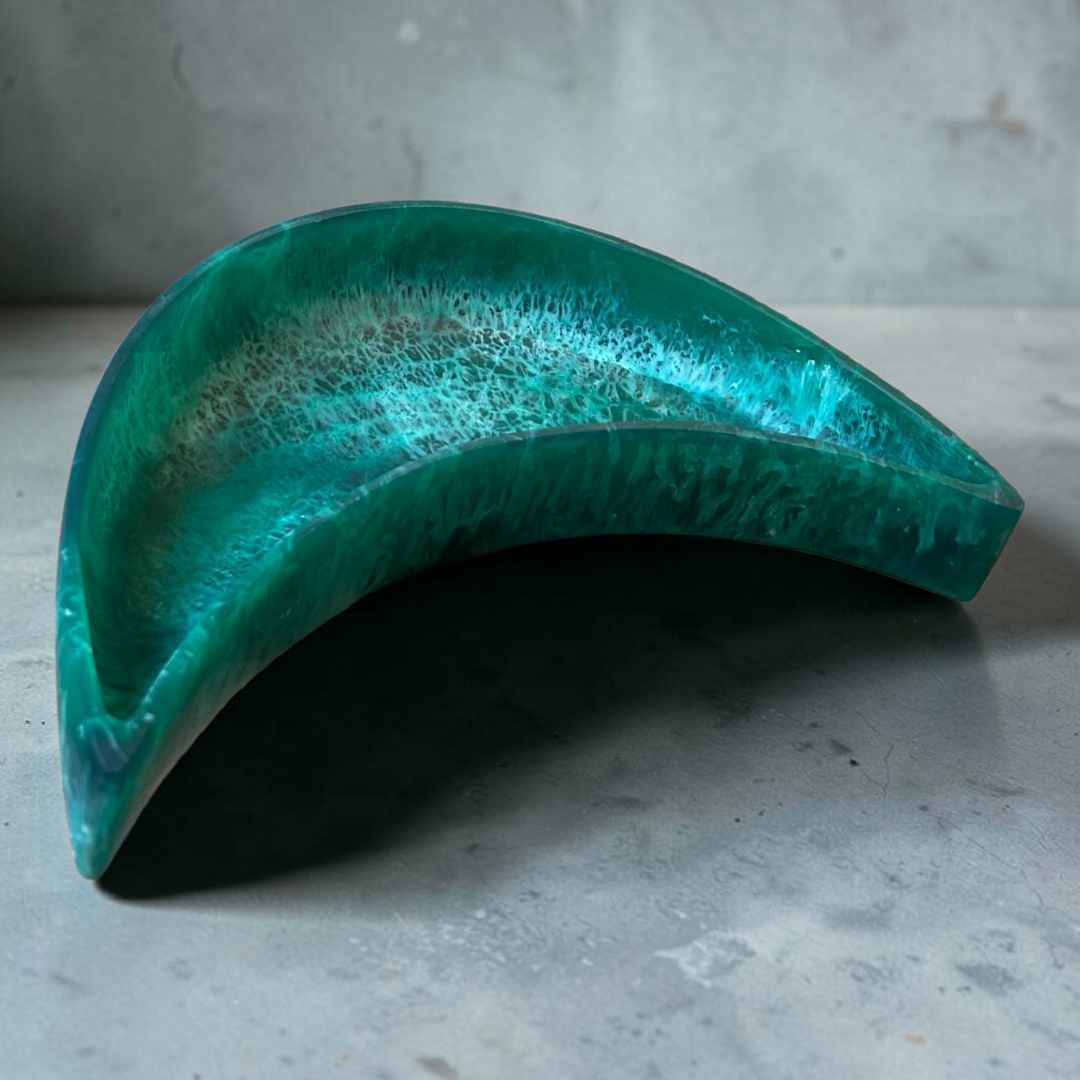 Moon Resin Bowl Green