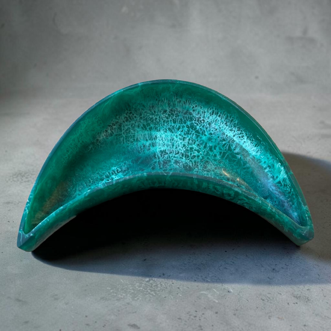 Moon Resin Bowl Green