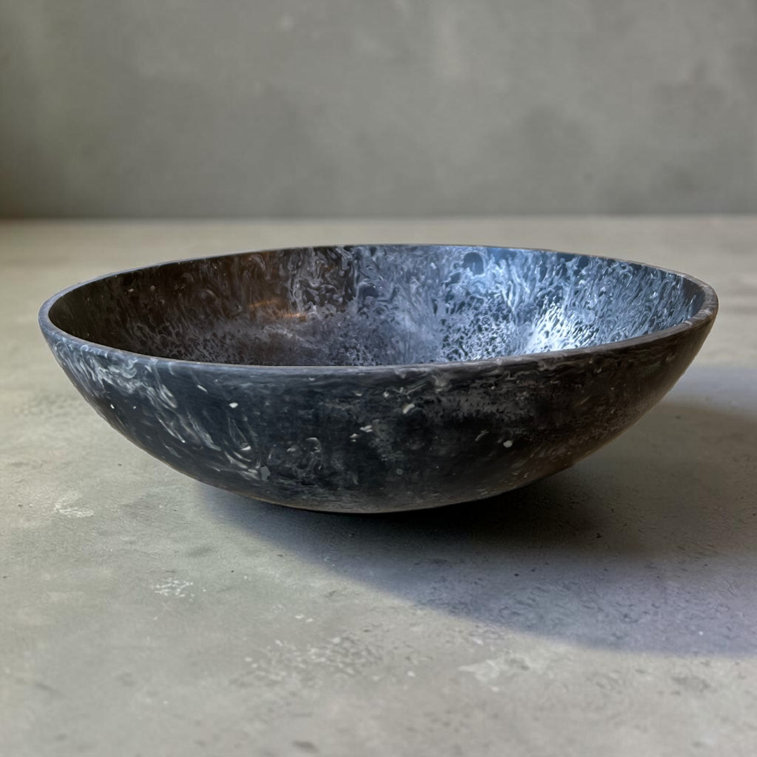 Black Large Resin Salad Bowl