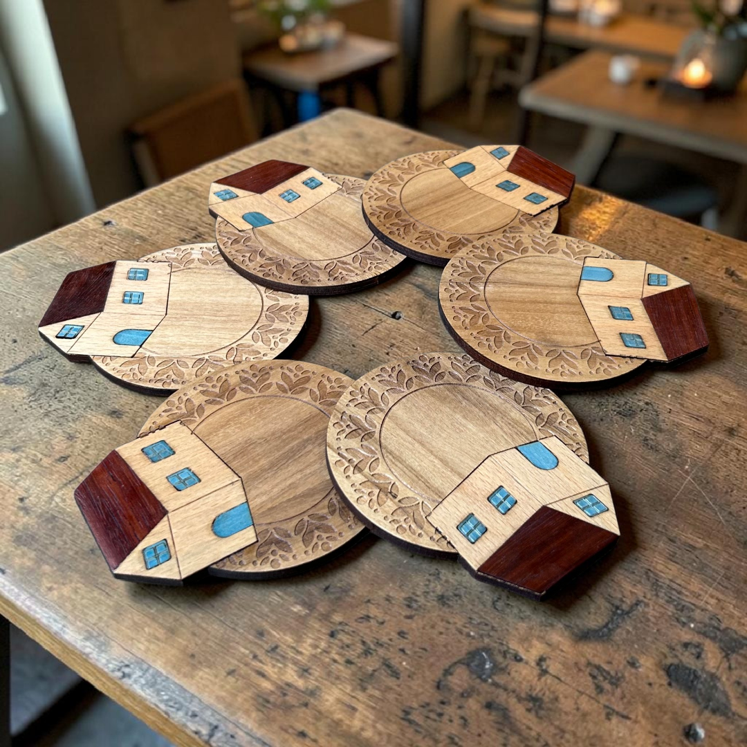 Lebanese Coaster Set - Houses
