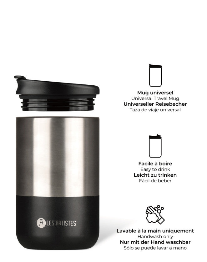 Les Artistes Paris - Insulated Mug Split Black 350ml