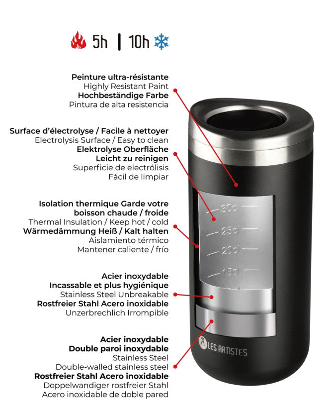 Les Artistes Paris - Insulated Mug Stainless Steel 350ml